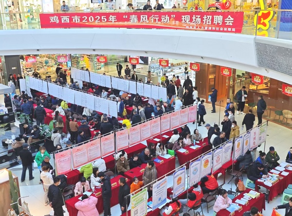 招聘會(huì)現(xiàn)場(chǎng)。雞西市融媒體中心供圖